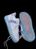 Nike Air Force 1 React White Ice Blue vista lateral superior par