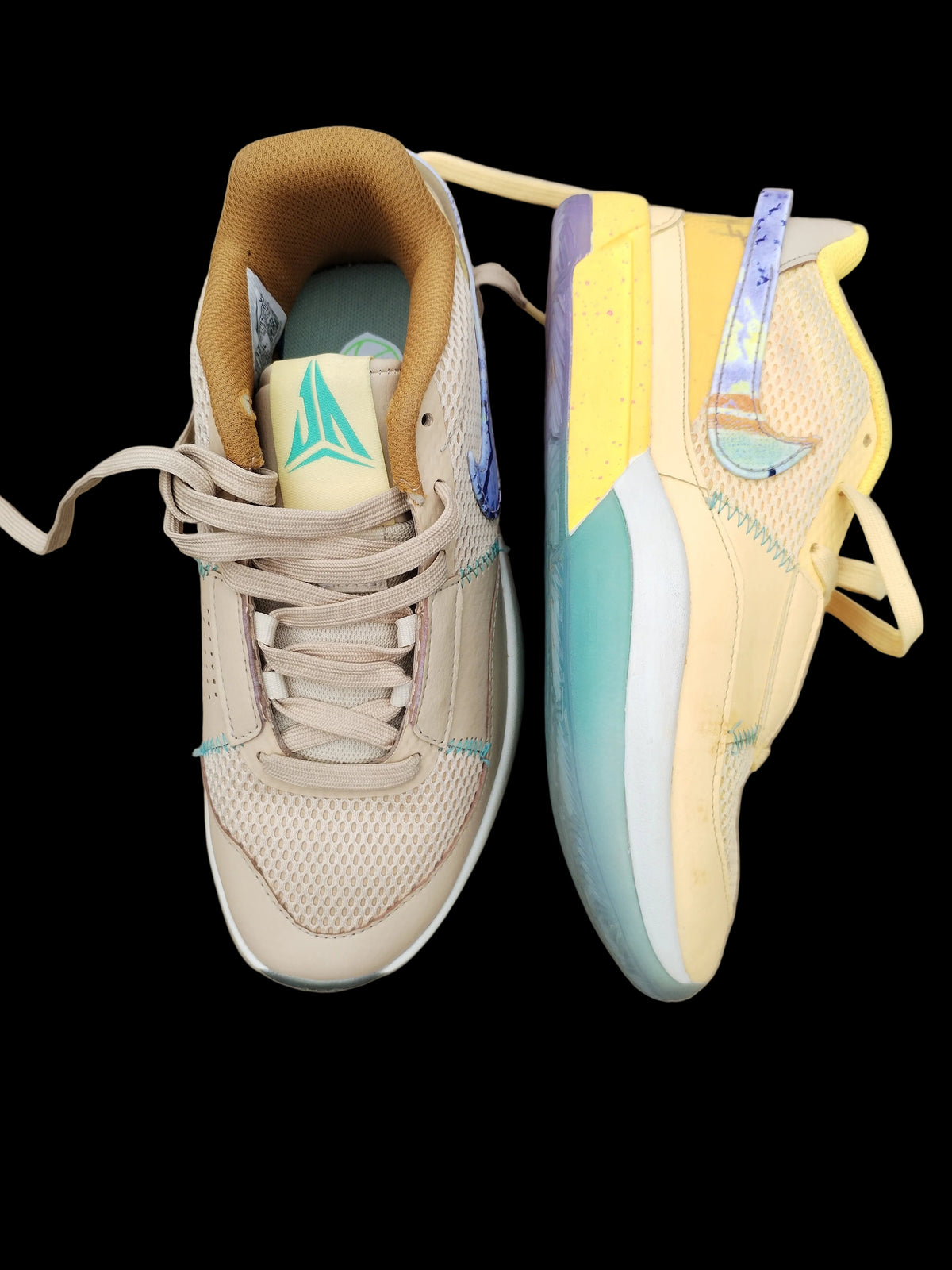 Nike Ja 1 EYBL Peach Jam - Lateral amarillo